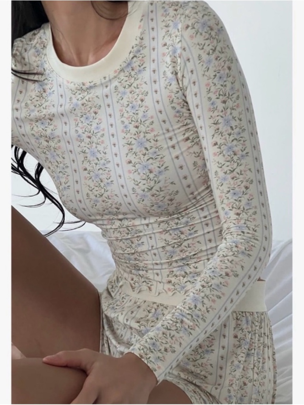 WeWoreWhat Floral Cream Pajama Set